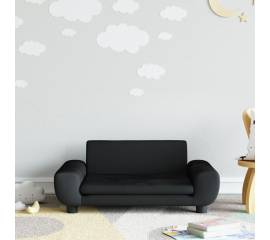 Canapea pentru copii, negru, 70x45x33 cm, catifea