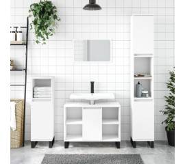 Dulap pentru baie, alb, 80x33x60 cm, lemn compozit