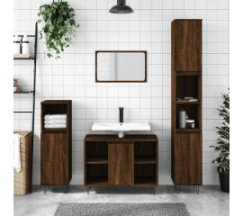 Dulap pentru baie, stejar maro, 80x33x60 cm, lemn compozit