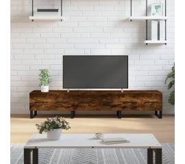 Dulap tv, stejar fumuriu, 150x36x30 cm, lemn prelucrat