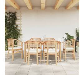 Set mobilier de grădină, 7 piese, lemn masiv de tec