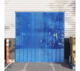 Perdea pentru ușă, albastru, 200 mmx1,6 mm 25 m, pvc