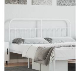 Tăblie de pat metalică, alb, 180 cm