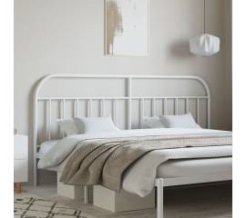Tăblie de pat metalică, alb, 200 cm