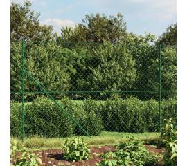 Gard plasă de sârmă cu țăruși de fixare, verde, 1,6x25 m