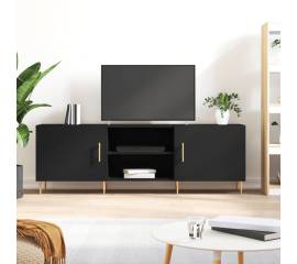 Comodă tv, negru, 150x30x50 cm, lemn compozit