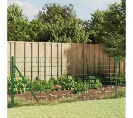 Gard plasă de sârmă, verde, 1,1x25 m, oțel galvanizat
