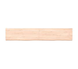 Poliță de perete, 160x30x6 cm, lemn masiv de stejar netratat