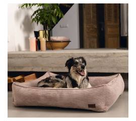 Designed by lotte coș pentru câini cu striații, roz, 80x70x22 cm