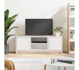 Comodă tv, alb extralucios, 102x30x37,5 cm, lemn prelucrat