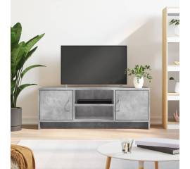 Comodă tv, gri beton, 102x30x37,5 cm, lemn prelucrat