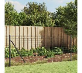 Gard plasă de sârmă, antracit, 1,1x10 m, oțel galvanizat