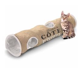 D&d tunel pentru pisici „cote d'ivoire” 25x120 cm maro/alb 434/436448