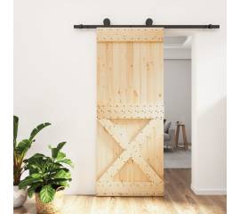 Ușă glisantă cu set de feronerie 85x210 cm, lemn masiv de pin