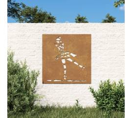 Decor perete de grădină 55x55 cm design balerină oțel corten