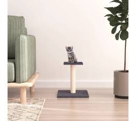 Stâlp de zgâriat pentru pisici cu platformă, gri închis, 38 cm