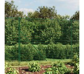 Gard plasă de sârmă cu țăruși de fixare, verde, 1,6x10 m