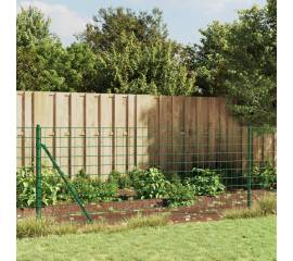 Gard plasă de sârmă cu bordură, verde, 0,8x25 m