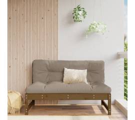 Canapea de mijloc, 120x80 cm, maro miere, lemn masiv de pin
