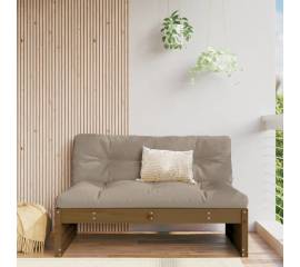 Canapea de mijloc, 120x80 cm, maro miere, lemn masiv de pin