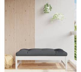 Taburet de grădină, 120x80 cm, alb, lemn masiv de pin