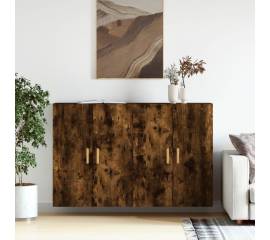Dulapuri de perete, 2 buc., stejar afumat, lemn prelucrat