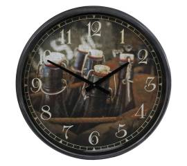 Gifts amsterdam ceas de perete "bottles in crate", negru, 51 cm, metal