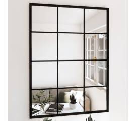 Oglinzi de perete, 2 buc., negru, 80x60 cm, metal