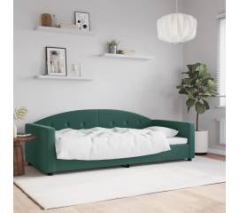 Cadru de pat, verde închis, 90x200 cm, catifea