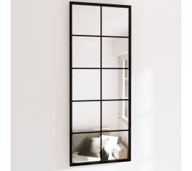 Oglinzi de perete, 2 buc., negru, 100x40 cm, metal
