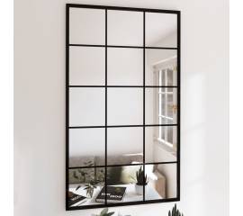 Oglinzi de perete, 3 buc., negru, 100x60 cm, metal