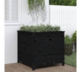 Jardinieră de grădină, negru, 82,5x82,5x78 cm lemn masiv de pin