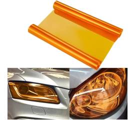 Folie protectie faruri / stopuri auto - Orange (pret/m liniar)