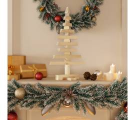 Brad de crăciun din lemn decorativ, 60 cm, lemn de pin masiv