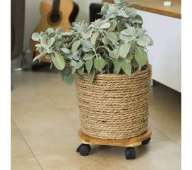 Nature cărucior pentru plante, maro, Ø30 cm, bpc, rotund