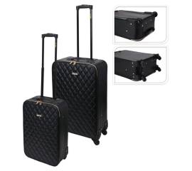 Proworld set valize cu design matlasat, 2 piese, negru