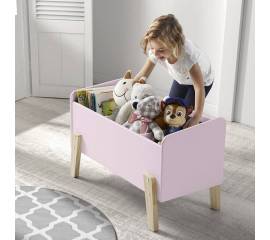 Vipack cutie de jucării pentru copii „kiddy”, roz învechit, lemn