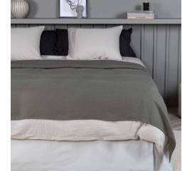 Venture home cuvertură de pat „milo” 260x260 cm, gri, poliester