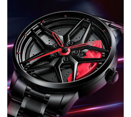 Ceas Sport pentru pasionatii auto, moto, ATV, SSV, model "GT-BORBET 1471", culoare rosu + negru