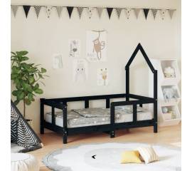 Cadru de pat pentru copii, 70x140 cm, lemn masiv de pin