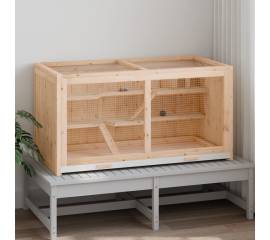 Cușcă pentru hamsteri, 104x52x54 cm, lemn masiv de brad