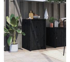 Uși de bucătărie de exterior, negru, 50x9x82 cm, lemn masiv pin