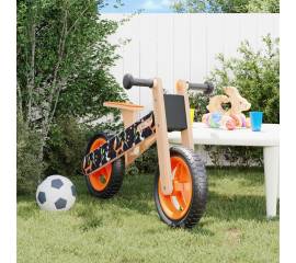 Bicicletă de echilibru pentru copii, imprimeu și portocaliu