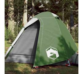Cort de camping 2 persoane, verde, 254x135x112 cm, tafta 185t