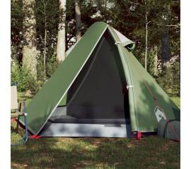 Cort de camping 2 persoane, verde, 267x154x117 cm, tafta 185t