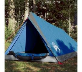 Cort de camping 2 persoane albastru 200x120x88/62 cm tafta 185t