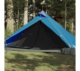 Cort de camping 1 persoane albastru, 255x153x130 cm, tafta 185t