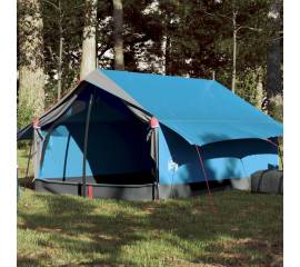 Cort de camping 2 persoane albastru 193x122x96 cm tafta 185t