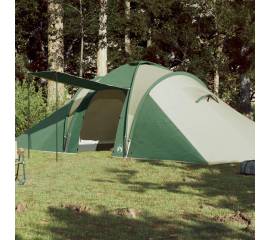 Cort de camping 6 persoane, verde, 576x238x193 cm, tafta 185t