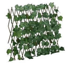 Spalier frunze struguri artificiale extensibil, verde 190x60 cm
